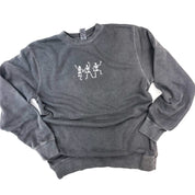 Dancing Skellies - Embroidered Pigment Crewneck