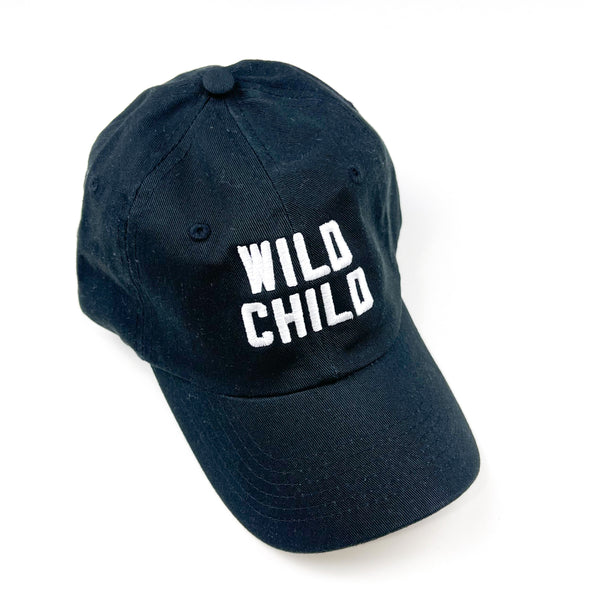 WILD CHILD - Child Size - Black Baseball Cap