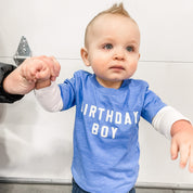BIRTHDAY BOY - BLOCK FONT - Child Shirt Little Mama Shirt Shop