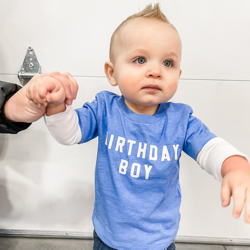 BIRTHDAY BOY - BLOCK FONT - Child Shirt