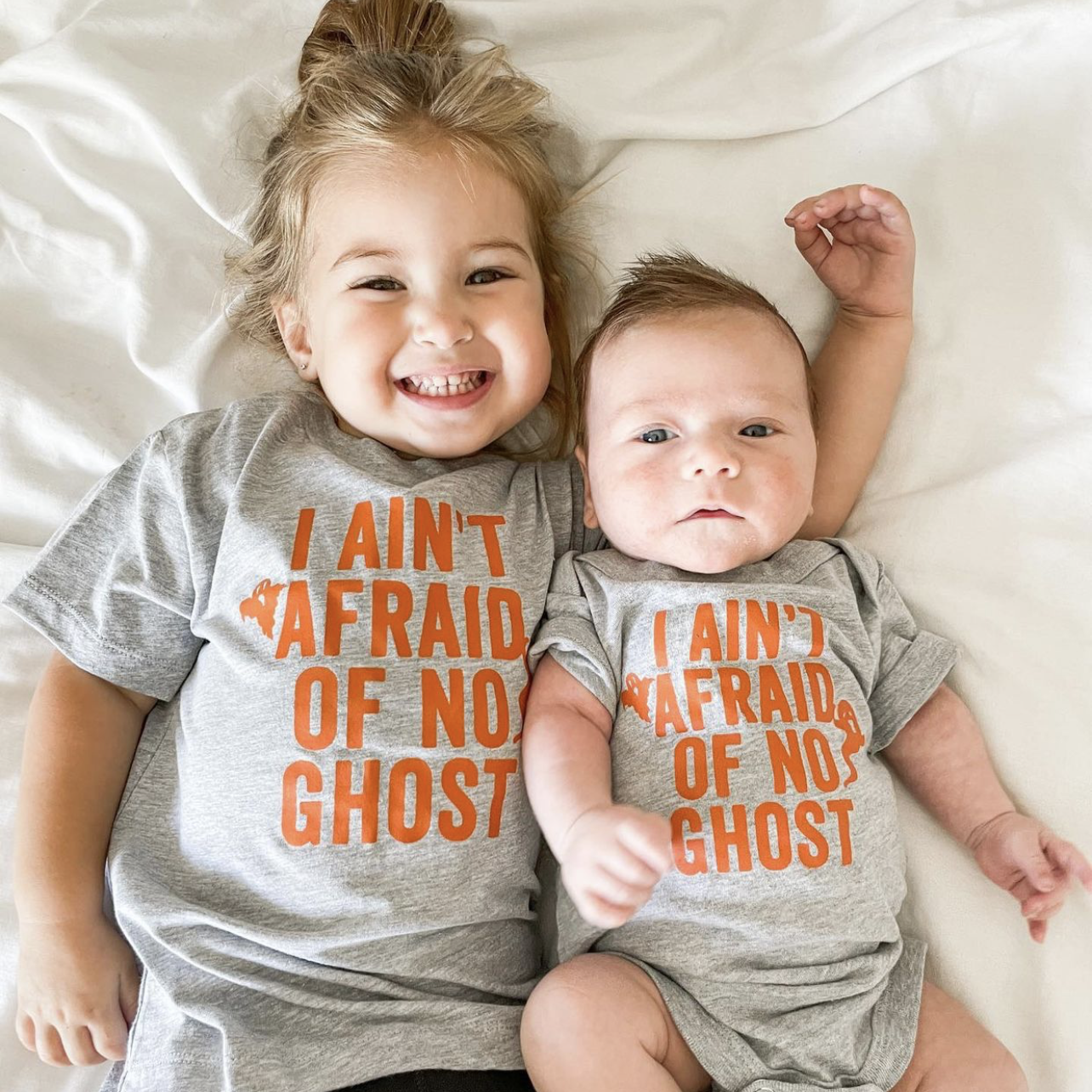I Ain't Afraid of No Ghost - Short Sleeve Child Shirt Little Mama Shirt Shop