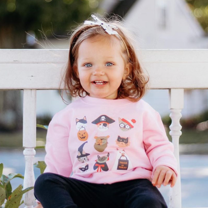 Halloween Kitties - Featuring @HeyCuteDesign - Child Sweater Little Mama Shirt Shop