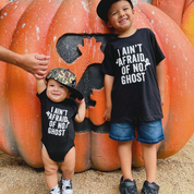 I Ain't Afraid of No Ghost - Short Sleeve Child Shirt Little Mama Shirt Shop