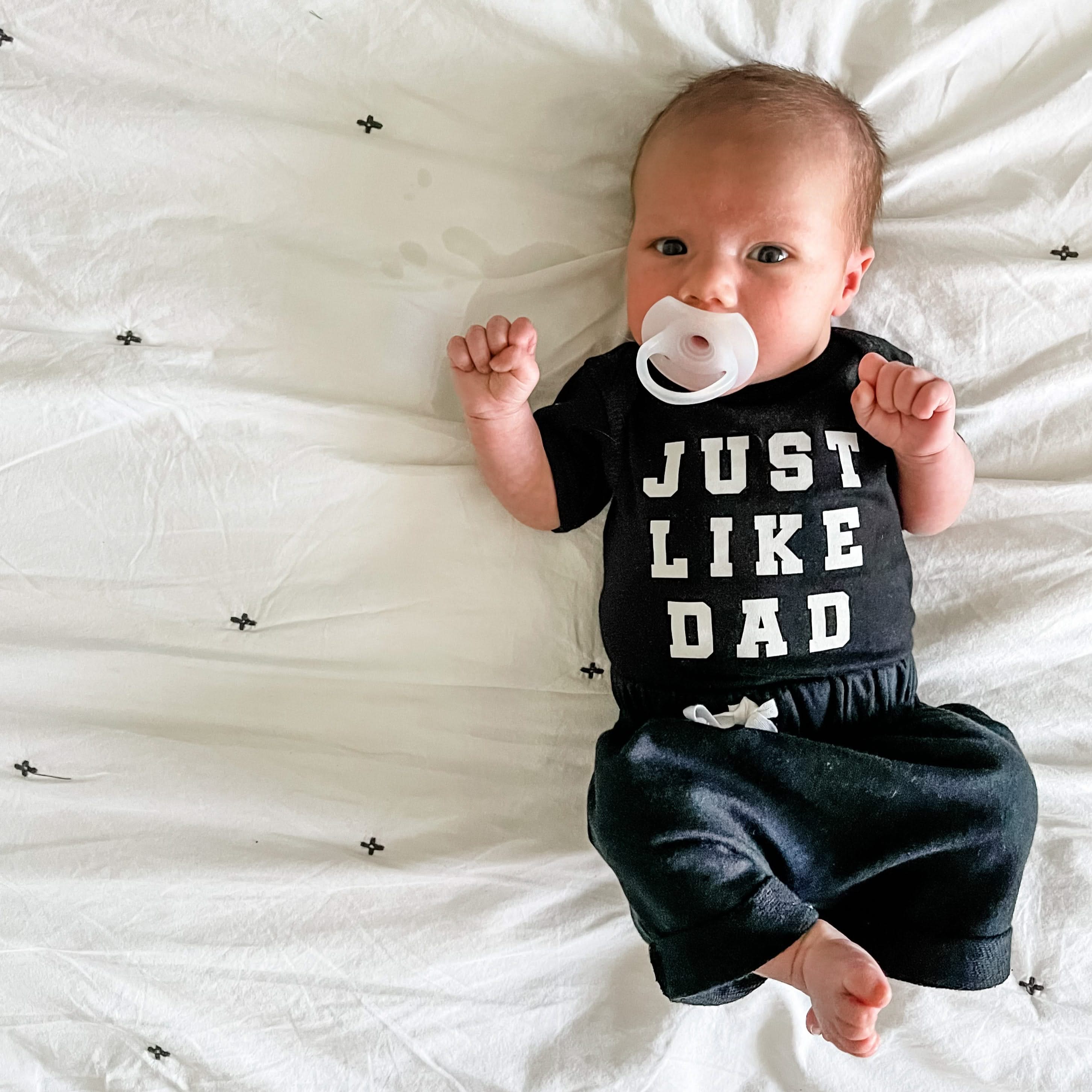 JUST LIKE DAD - Short Sleeve Child Shirt Little Mama Shirt Shop