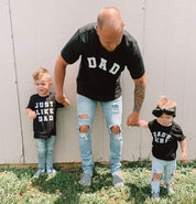 JUST LIKE DAD - Short Sleeve Child Shirt Little Mama Shirt Shop