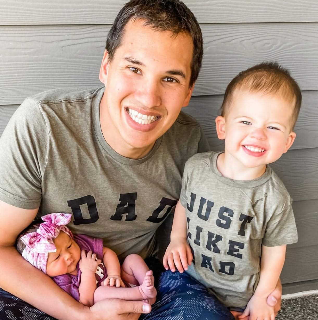 JUST LIKE DAD - Short Sleeve Child Shirt Little Mama Shirt Shop