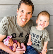 JUST LIKE DAD - Short Sleeve Child Shirt Little Mama Shirt Shop