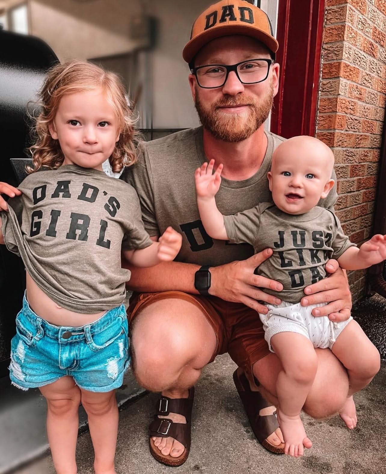 JUST LIKE DAD - Short Sleeve Child Shirt Little Mama Shirt Shop