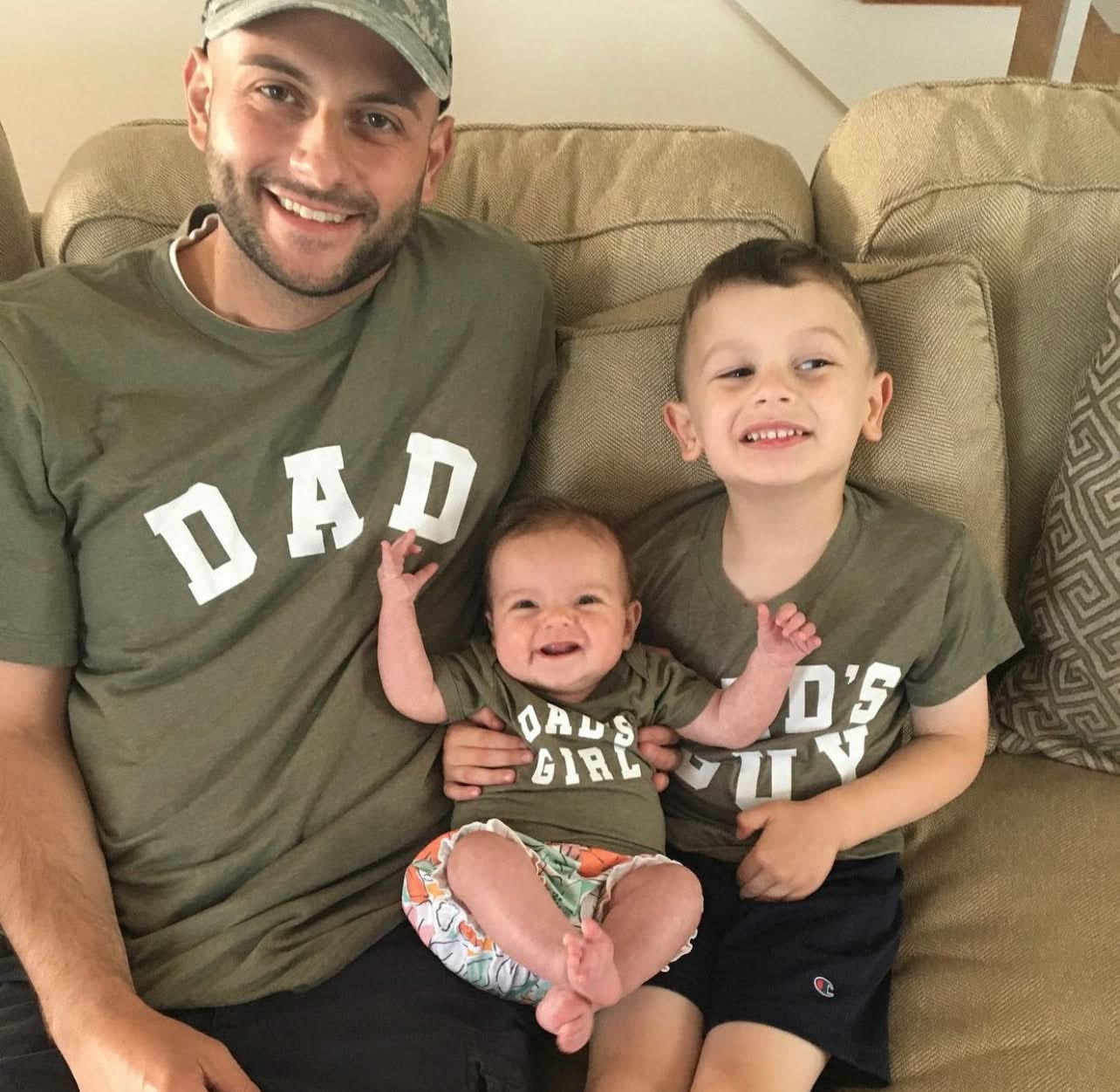 DAD - Arched Varsity - Unisex Tee Little Mama Shirt Shop