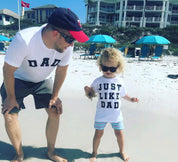 JUST LIKE DAD - Short Sleeve Child Shirt Little Mama Shirt Shop