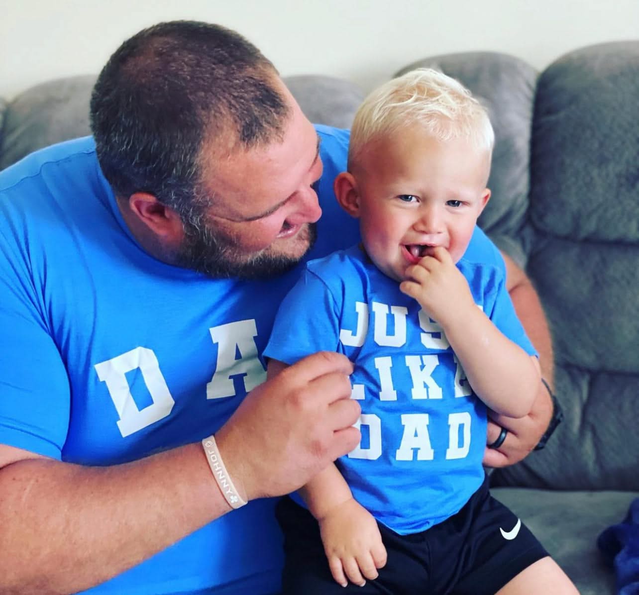 DAD - Arched Varsity - Unisex Tee Little Mama Shirt Shop