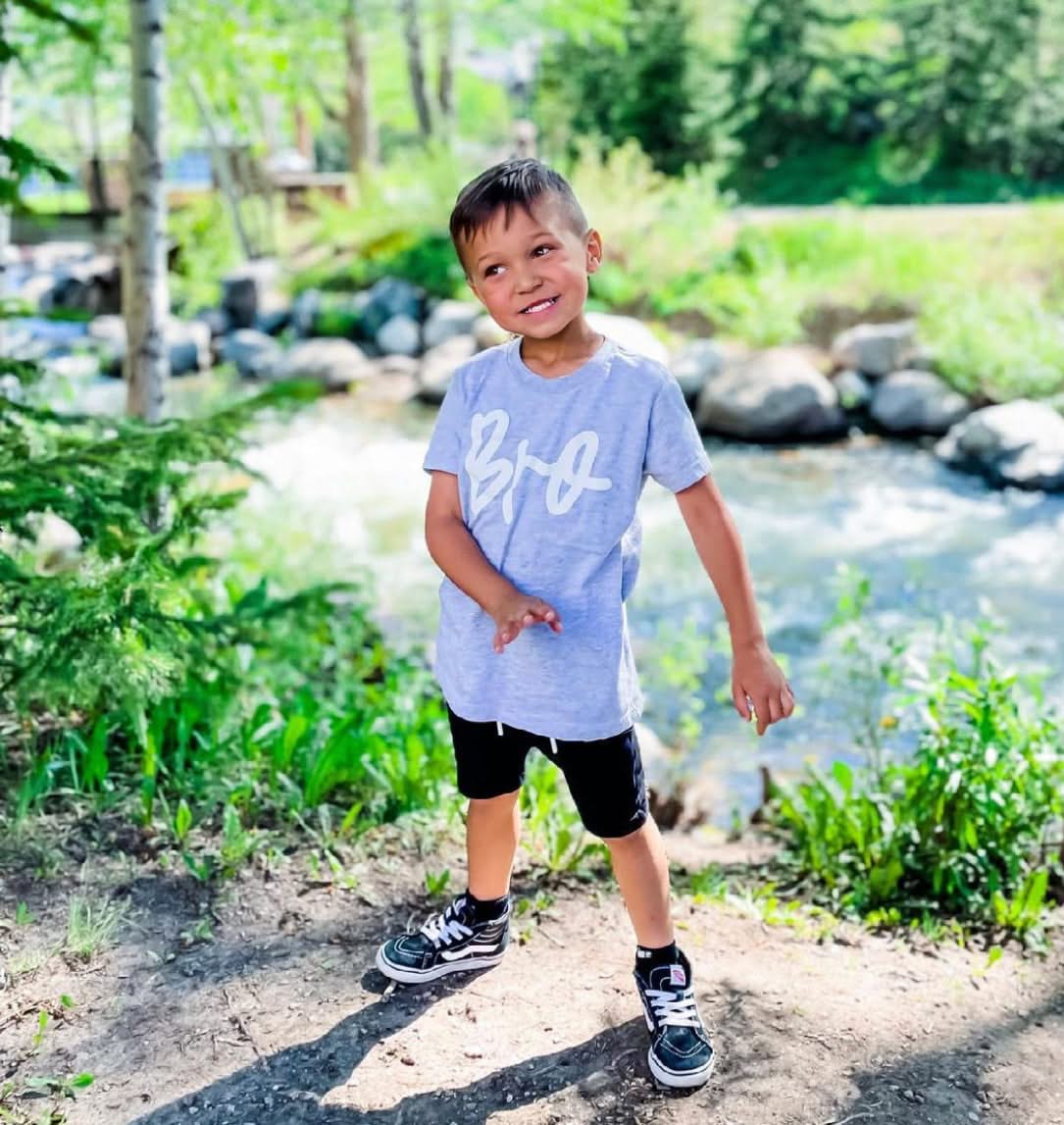 Bro - Cursive - Child Shirt Little Mama Shirt Shop