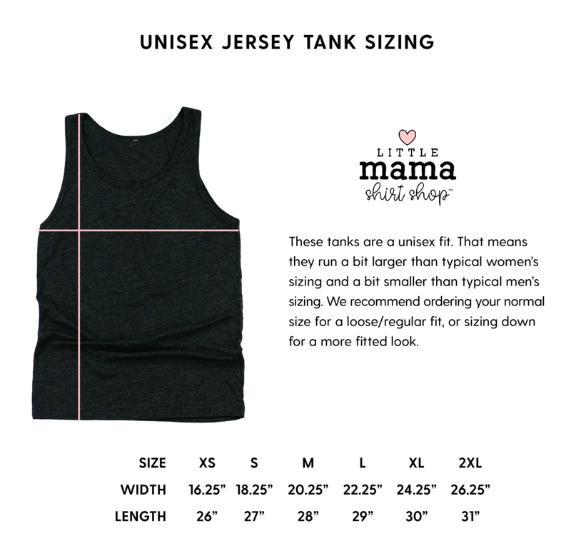 MAMA - Vertical (On Back) - Unisex Jersey Tank