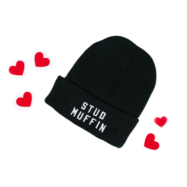 Child Beanie - STUD MUFFIN - Black w/ White