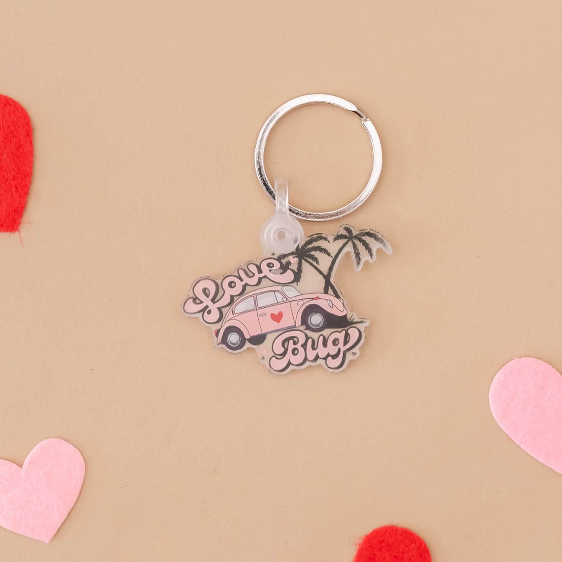 VALENTINE KEYCHAIN - Love Bug Beetle Little Mama Shirt Shop