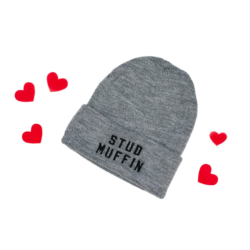 Child Beanie - STUD MUFFIN - Gray w/ Black