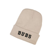 Child Beanie - BUBS - Tan w/ Black Little Mama Shirt Shop LLC