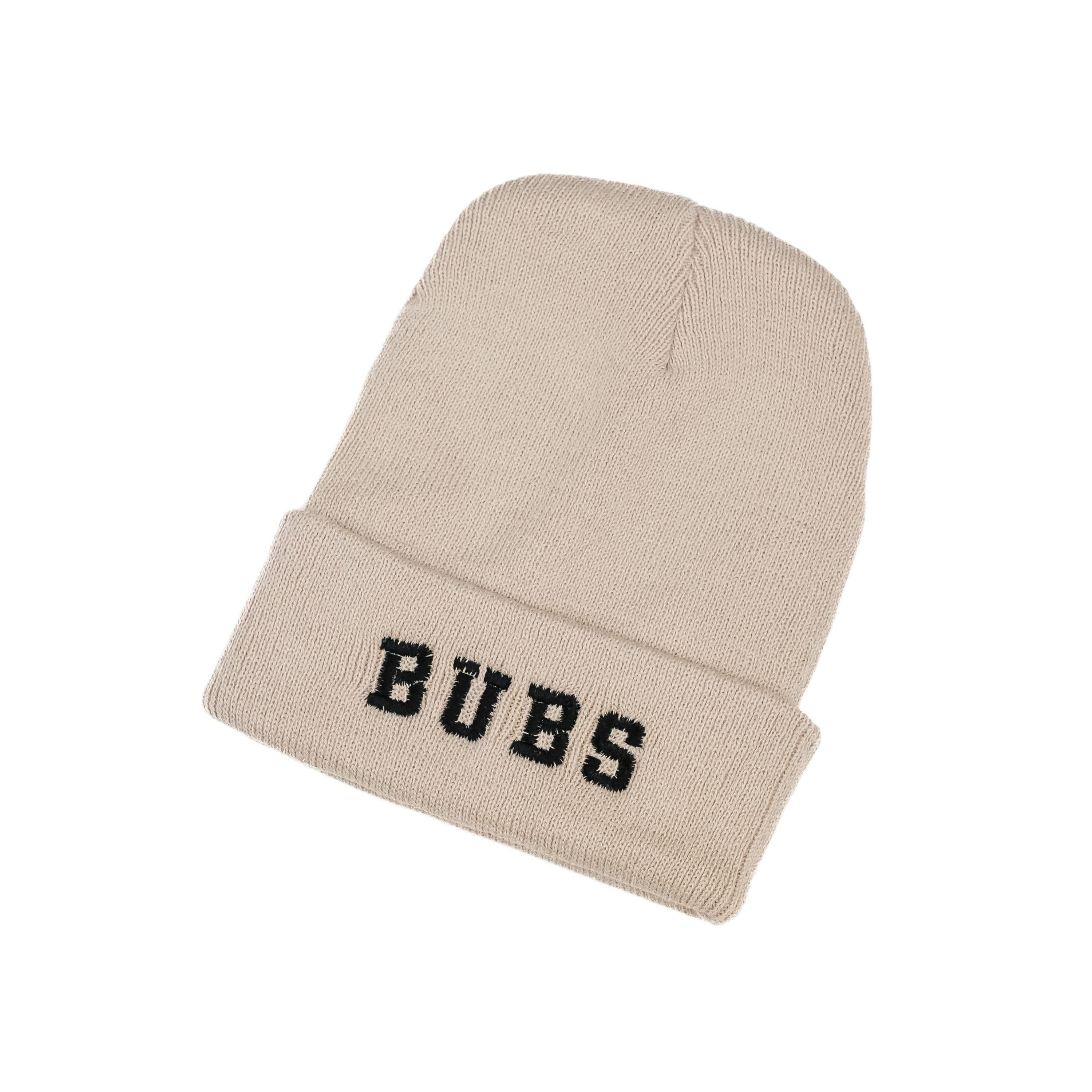 Child Beanie - BUBS - Tan w/ Black Little Mama Shirt Shop LLC
