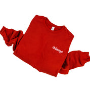 Mama Italic - Burnt Orange Embroidered Fleece Sweatshirt (Full Length) Little Mama Shirt Shop LLC