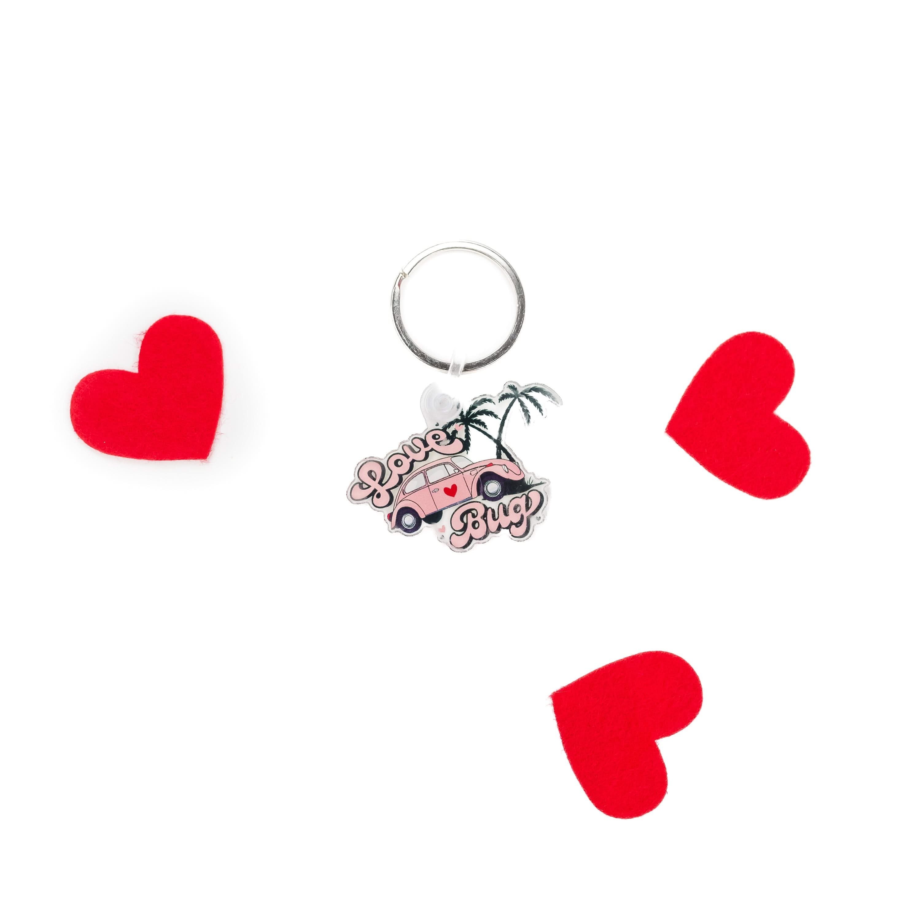 VALENTINE KEYCHAIN - Love Bug Beetle Little Mama Shirt Shop