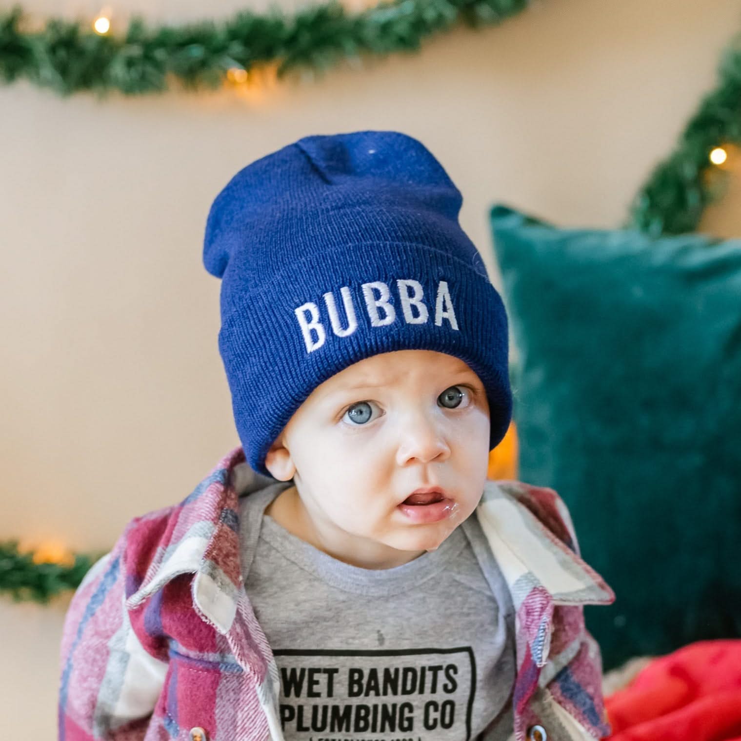 Child Beanie - BUBBA - Navy Little Mama Shirt Shop LLC