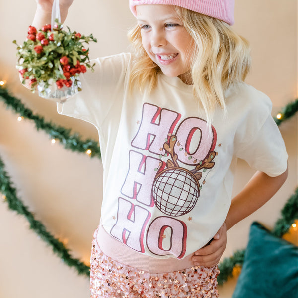 Ho Ho Ho - Disco Ball - Child Tee