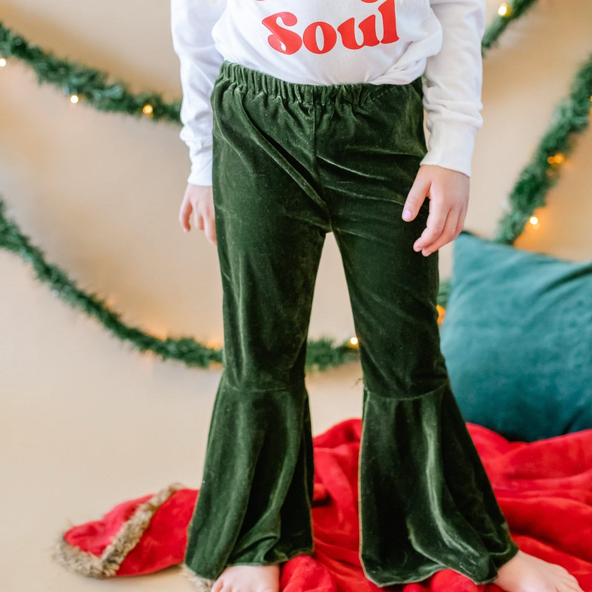 Velvet Bell Bottoms - Multiple Colors - Infant and Child Sizes Little Mama Shirt Shop LLC