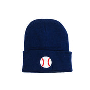 Child Beanie - BASEBALL - NAVY Little Mama Shirt Shop LLC