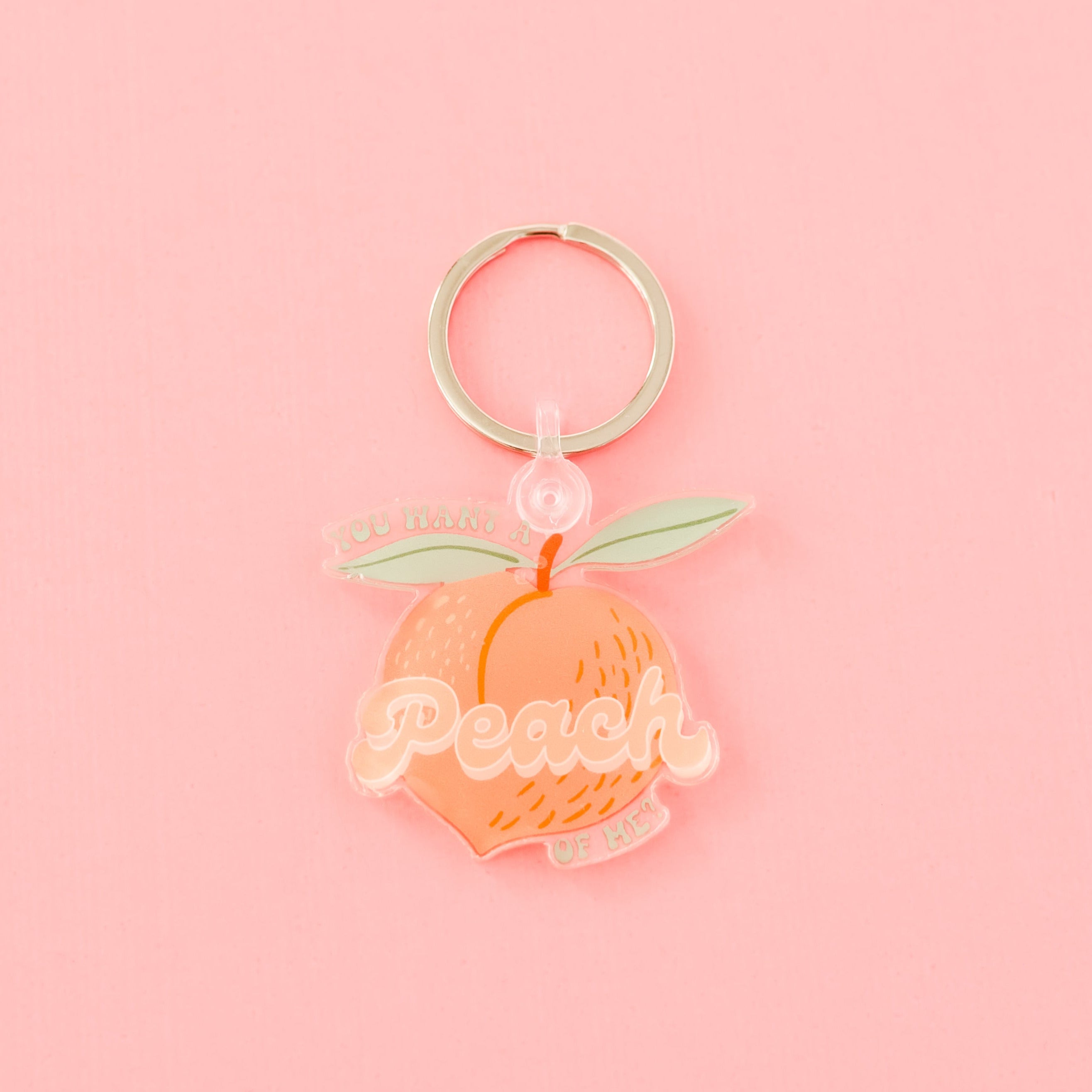 LMSS® KEYCHAIN - You Want a Peach Of Me? Little Mama Shirt Shop