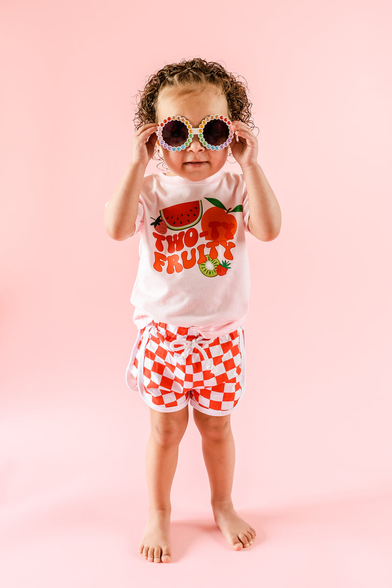 LMSS® - CHECKERED SHORTS - Baby/Toddler Sizes - RED AND WHITE