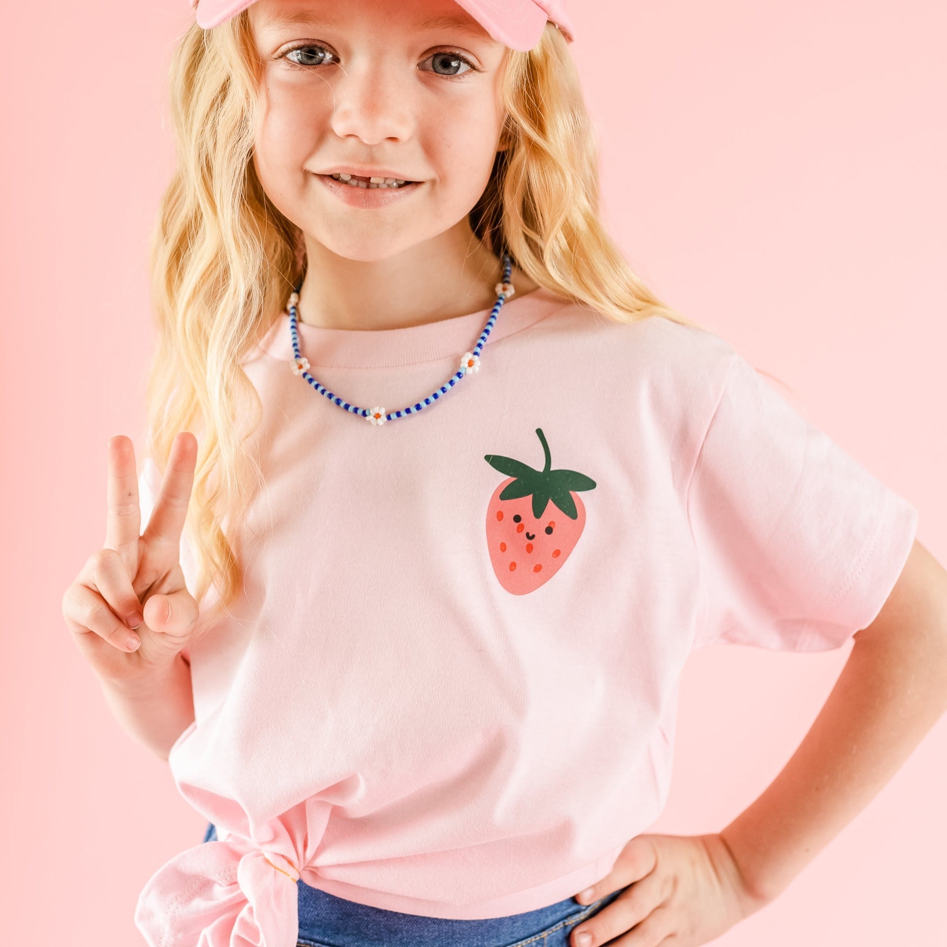  Group of Smiley Fruit (Back) - Short Sleeve Child Tee Little Mama Shirt Shop