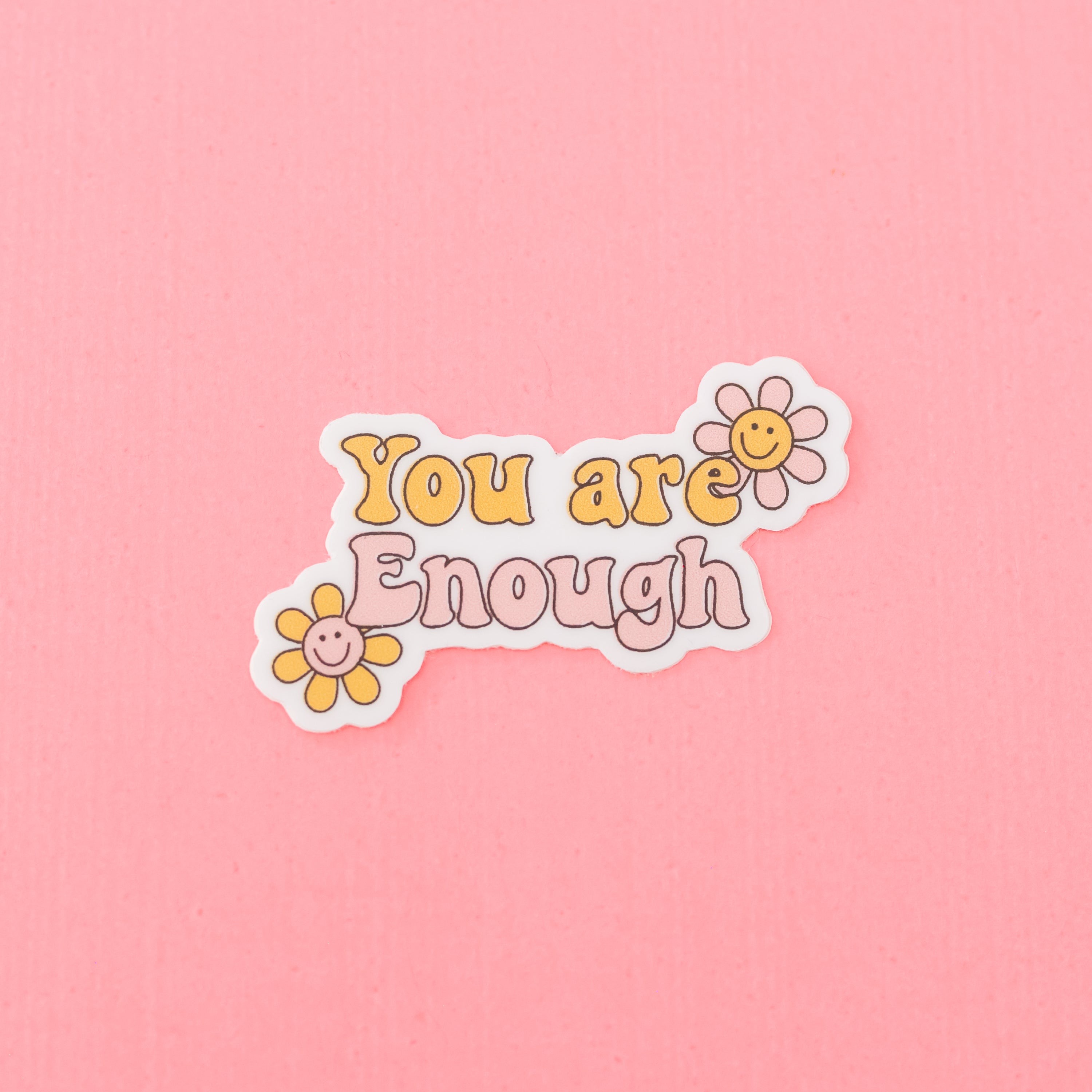 LMSS® STICKER - YOU ARE ENOUGH (groovy flowers) Little Mama Shirt Shop LLC