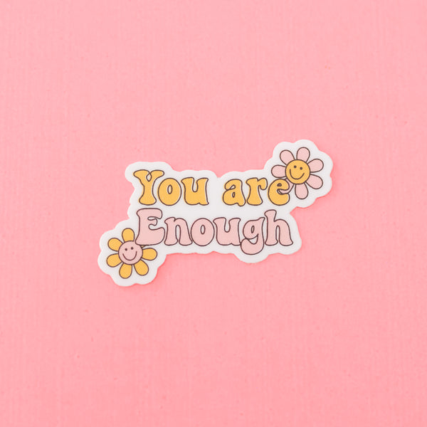 LMSS® STICKER - YOU ARE ENOUGH (groovy flowers)