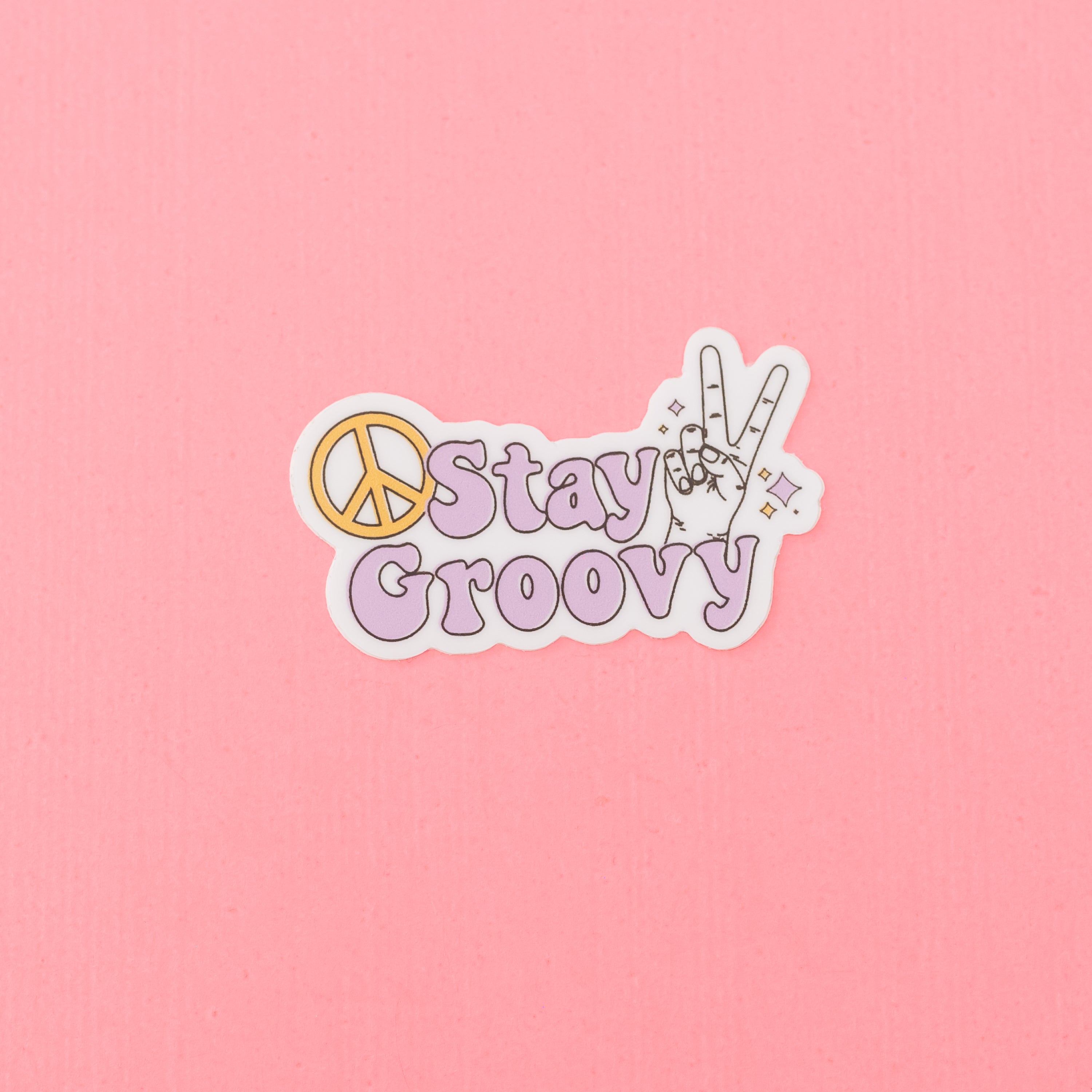 LMSS® STICKER - STAY GROOVY (peace sign) Little Mama Shirt Shop LLC