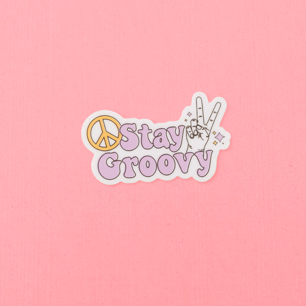 LMSS® STICKER - STAY GROOVY (peace sign)