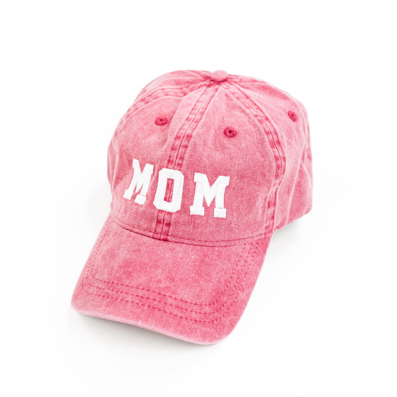 MOM (Varsity) - Maroon w/ White Thread - Baseball Cap