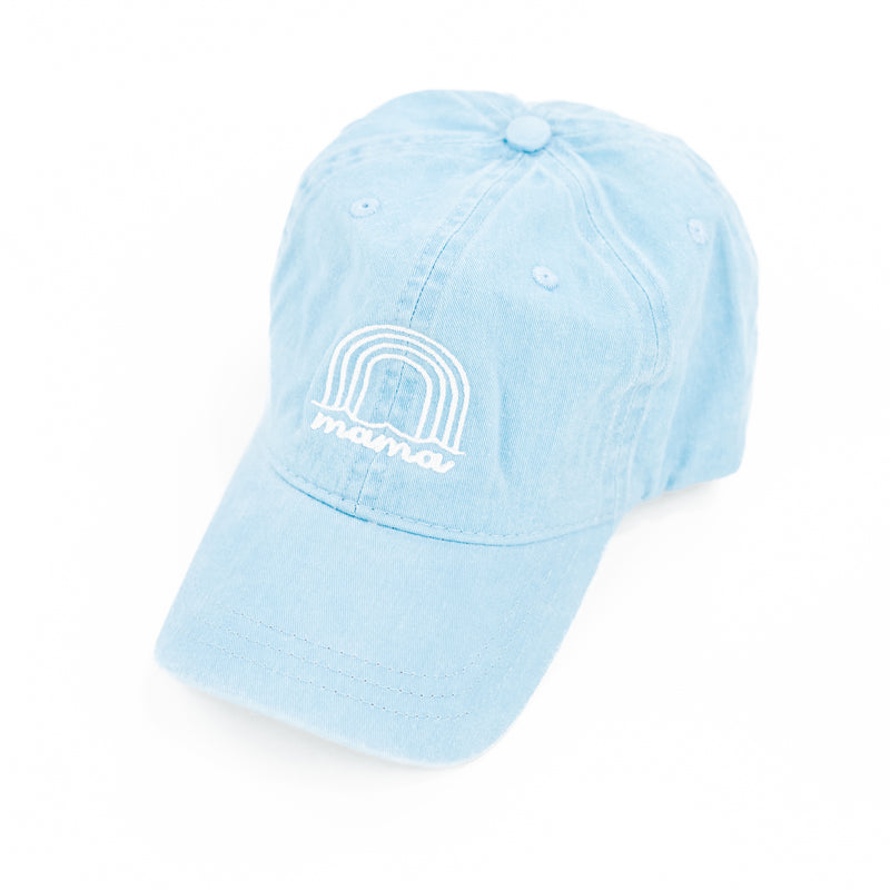 Rainbow Mama - Ocean Blue w/ White Thread - Baseball Cap