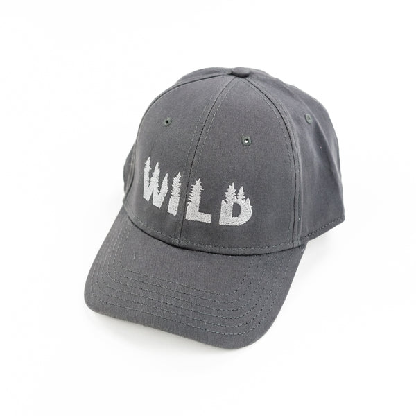 WILD - Gray Comfy Fit w/ Silver Thread - Adult Baseball Cap