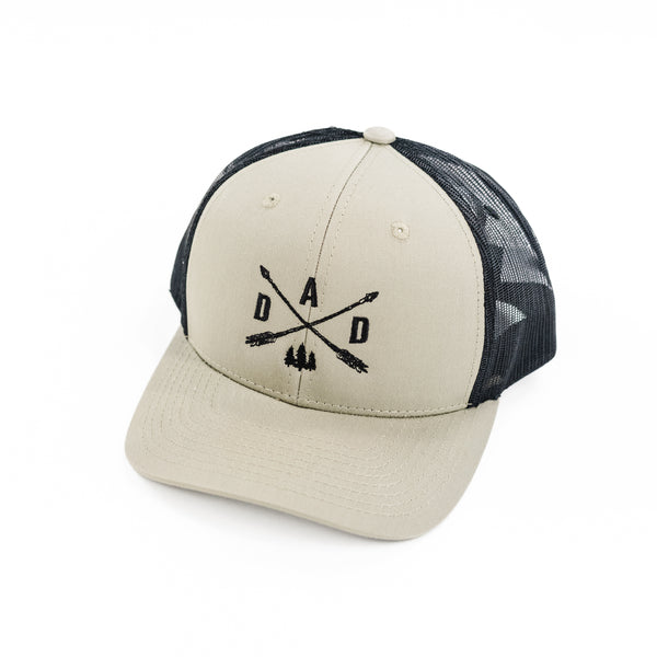 DAD - Arrows - Tan/Black Snapback Hat w/ Black Thread