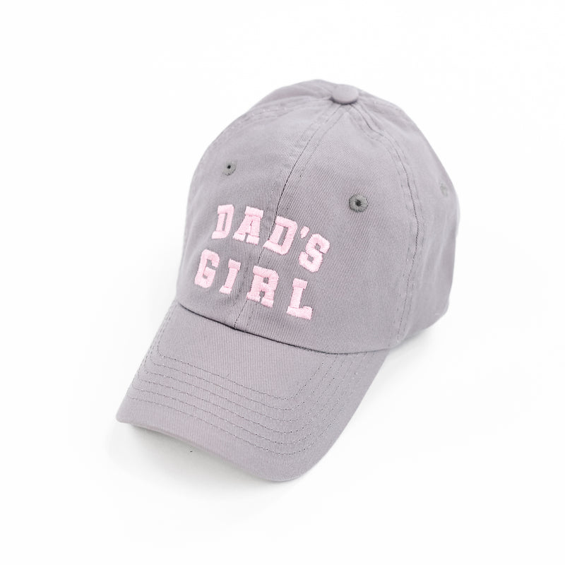 DAD'S GIRL - Child Size - Gray w/ Pink - Curved Brim Hat