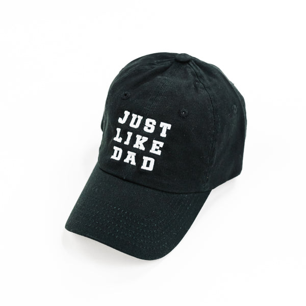 JUST LIKE DAD - Child Size - BLACK - Curved Brim Hat