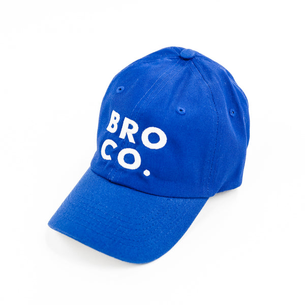 BRO CO - Child Size - Blue w/ White - Curved Brim Hat