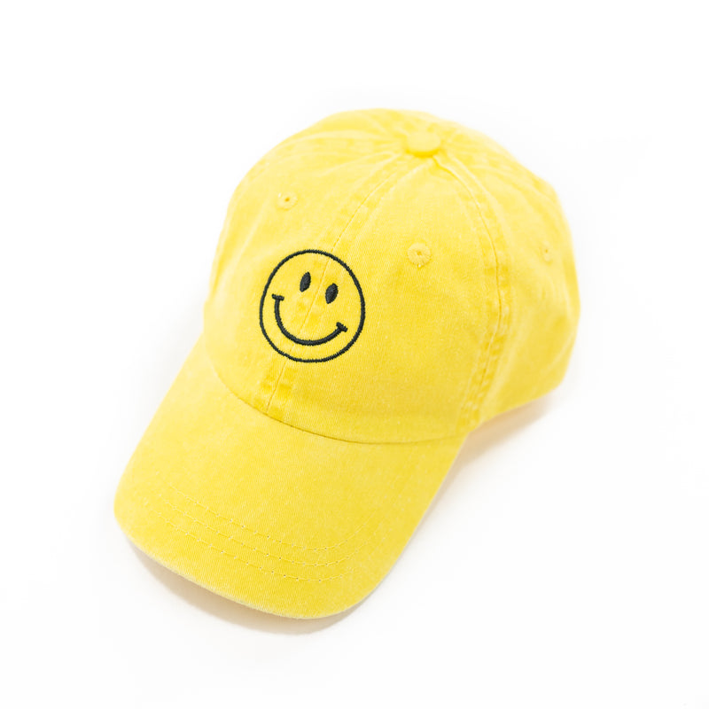 SMILEY FACE - Lemon Yellow - Child Baseball Cap