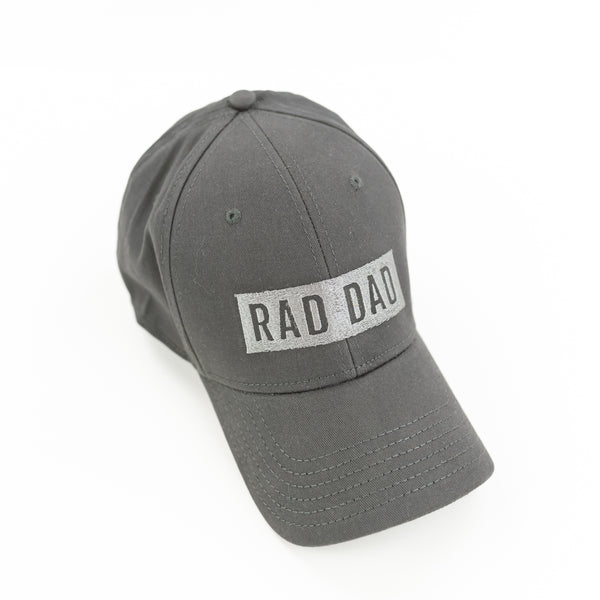 RAD DAD - Gray w/ Silver - Comfy Fit -  Baseball Cap