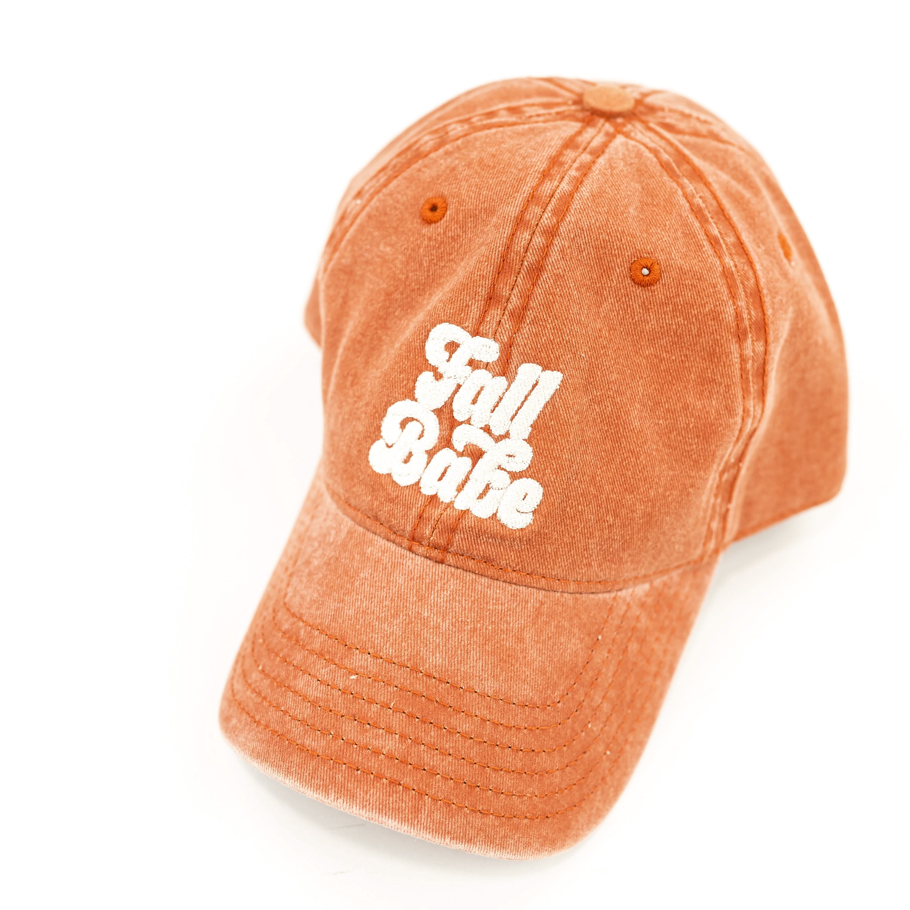 Fall Babe - Burnt Orange Baseball Cap Little Mama Shirt Shop