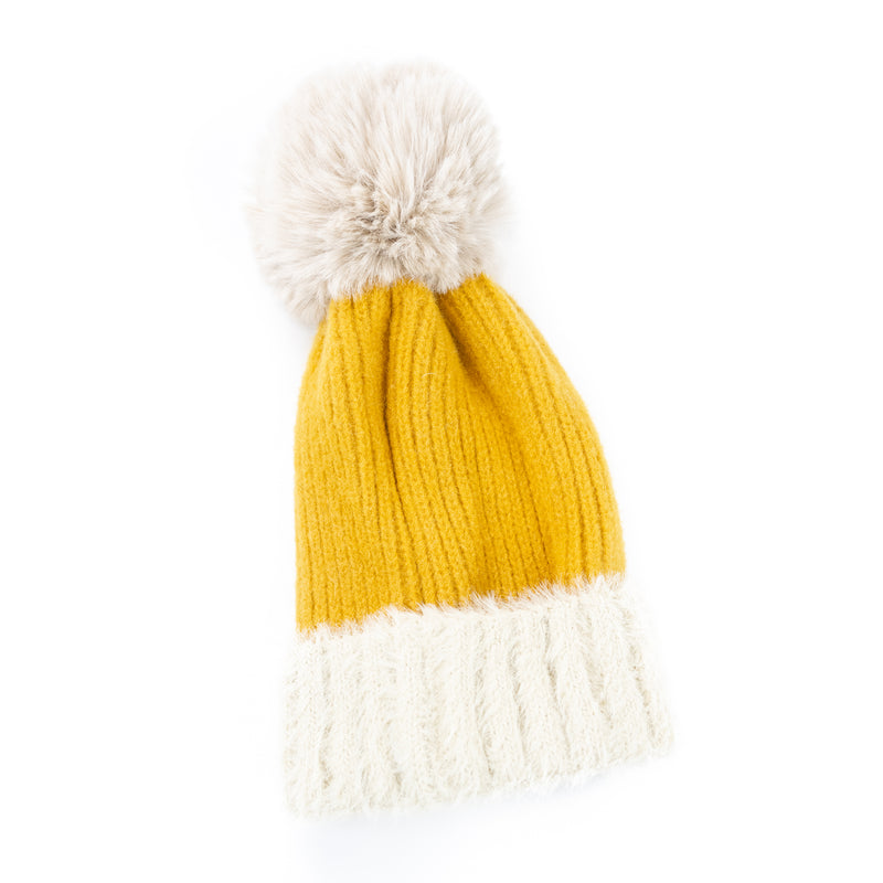 Child Pom Beanie - Multiple Colors