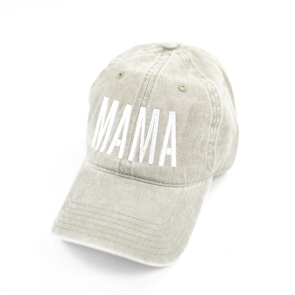 MAMA (Block Letters) - Beige Baseball Cap