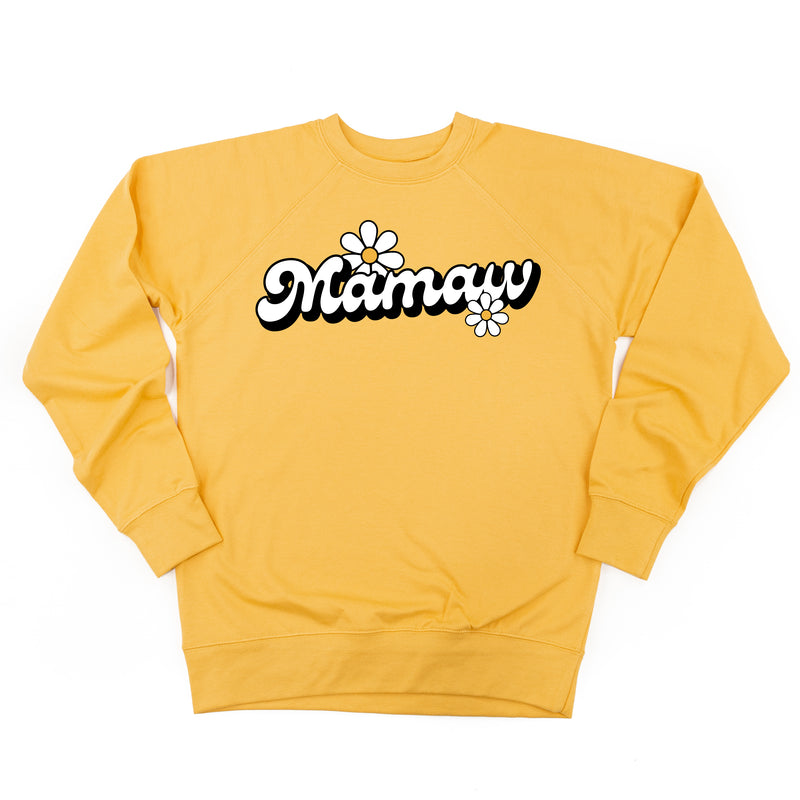 DAISY - MAMAW - w/ Full Daisy on Back - Lightweight Pullover Sweater