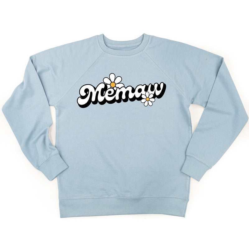 DAISY - MEMAW - w/ Full Daisy on Back - Lightweight Pullover Sweater