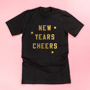 New Years Cheers - Block Font - Unisex Tee Little Mama Shirt Shop